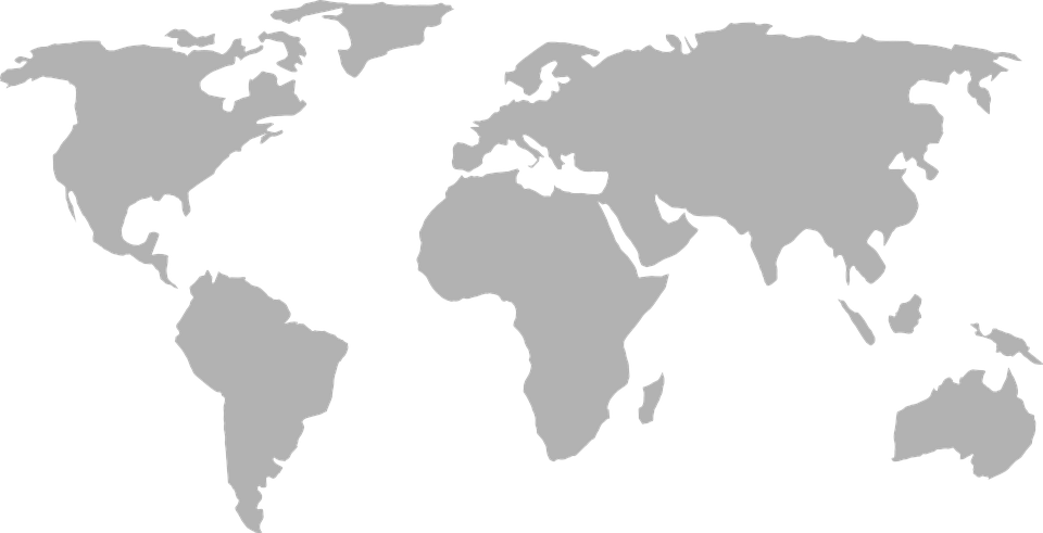 A world map indicating offshore teams